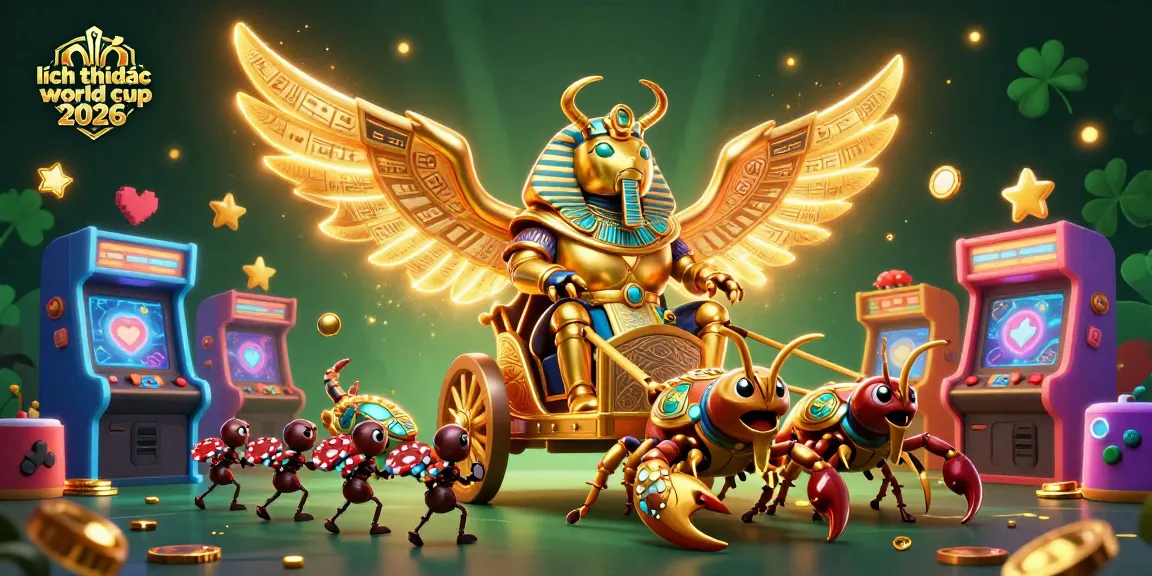 Engage with the lịch thi đấu world cup 2026, showcasing vibrant 3D casino elements in a dynamic scene.