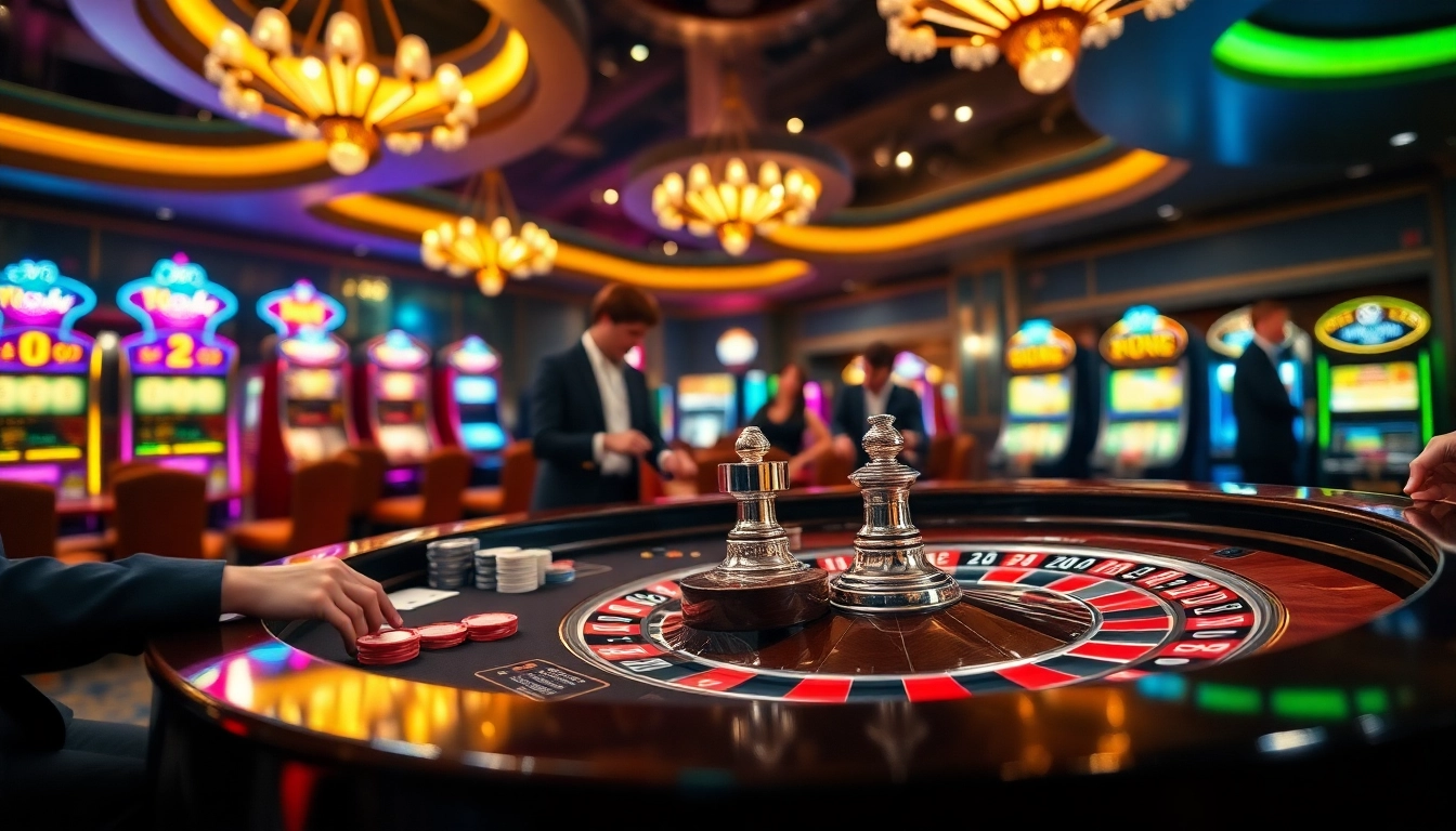 Mainkan irit 4d di meja roulette yang penuh semangat dengan pemain aktif di kasino.