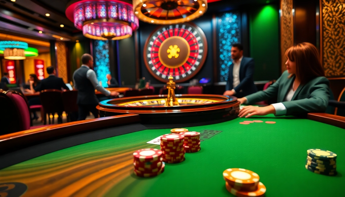 Experience the thrill of U888 gaming at a luxurious casino table with vibrant chips and cards.
