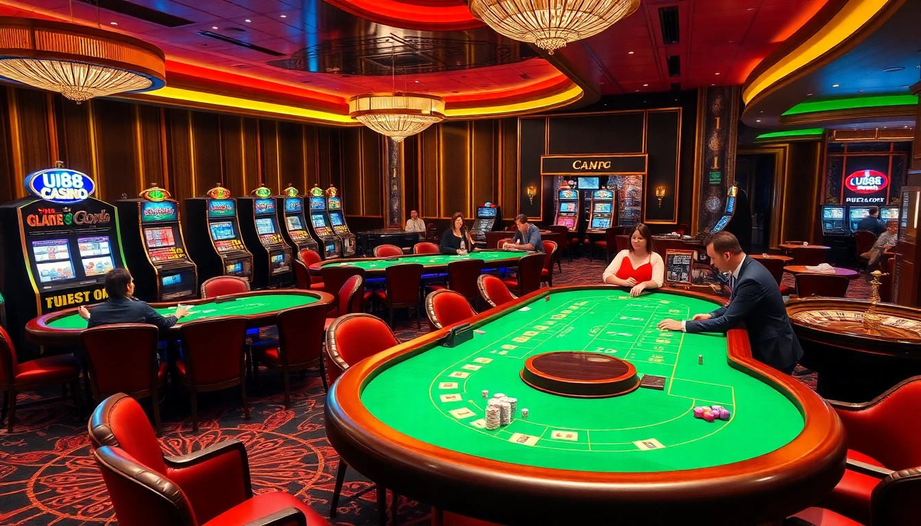 Players enjoying high-stakes games at UU88 CASINO, showcasing the excitement of casino action.