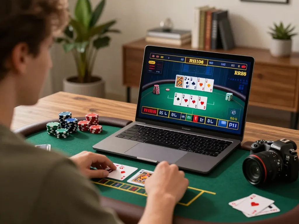 Engage with live dealer poker on RR88 from a cozy home office while enjoying comfortable gameplay
