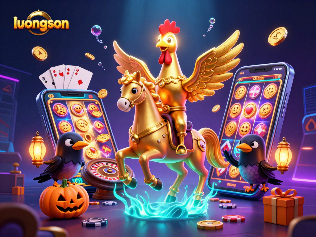 Experience the excitement of gambling with luongson's vibrant 3D casino scene, showcasing dynamic gaming elements and immersive visuals.