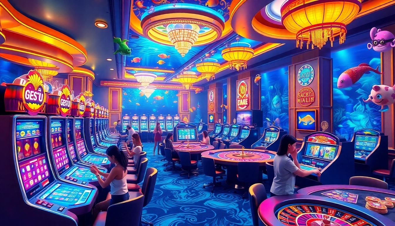 Engage with thrilling gameplay in bắn cá đổi thưởng at a vibrant casino.
