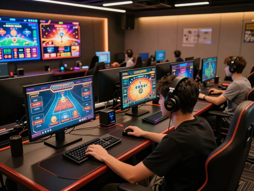 Engaging with online casino games at home, LINK 88FC showcases a modern gaming setup for strategic play.