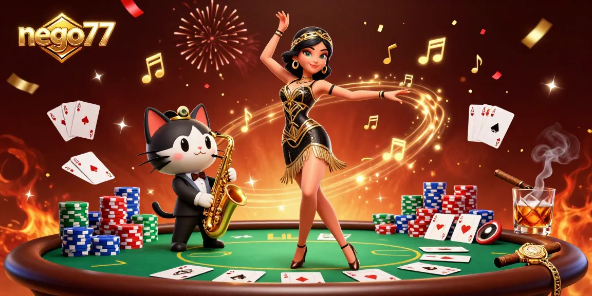 Engage with nego77 for lucrative poker games featuring exciting scenes of chips and cards.