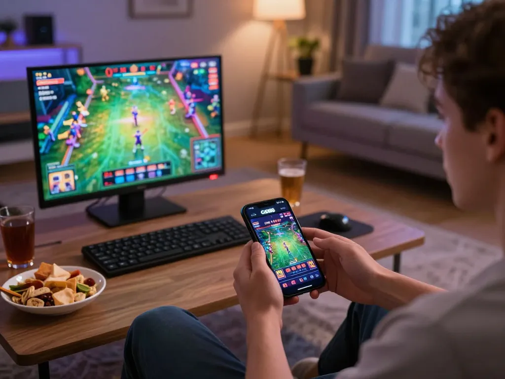 Player enjoying the go 88 mobile app in a cozy home gaming setup, showcasing dynamic gameplay and strategic fun