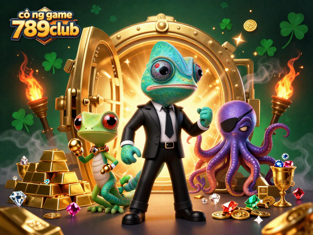 Experience thrilling moments at cổng game 789club with our vibrant 3D illustration of casino adventures.