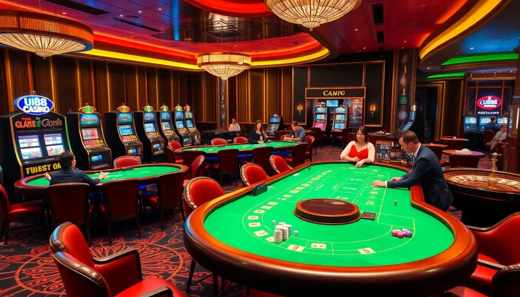 Players enjoying high-stakes games at UU88 CASINO, showcasing the excitement of casino action.