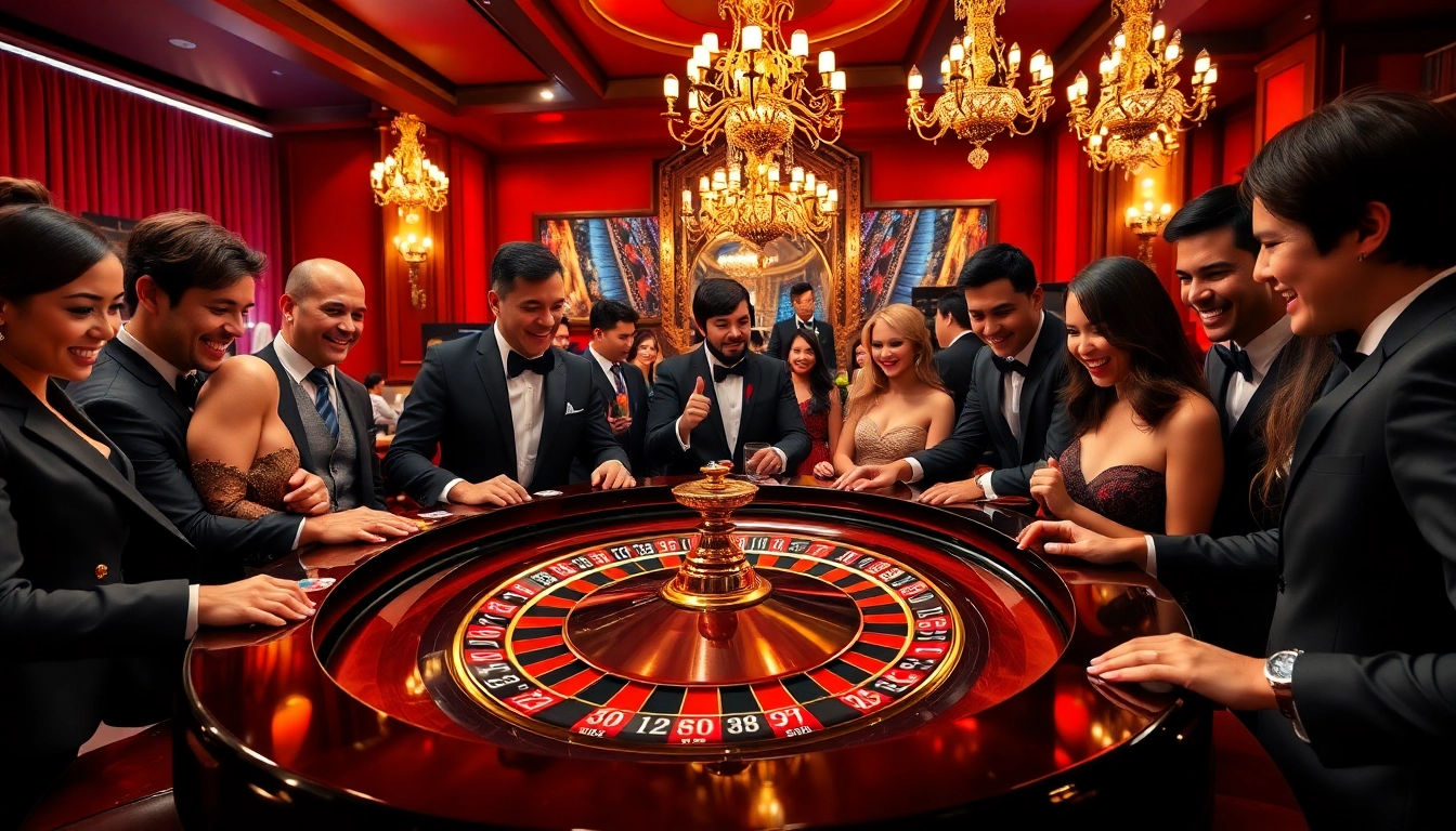 Thrilling gameplay at a luxurious casino featuring rr88com's exciting roulette table.