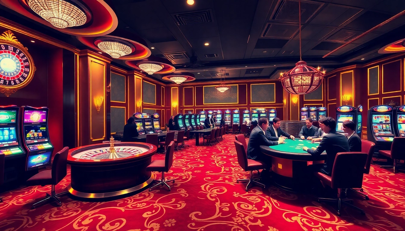 Experience the excitement of XX88 Casino with vibrant gaming elements and players engaging in thrilling casino games.