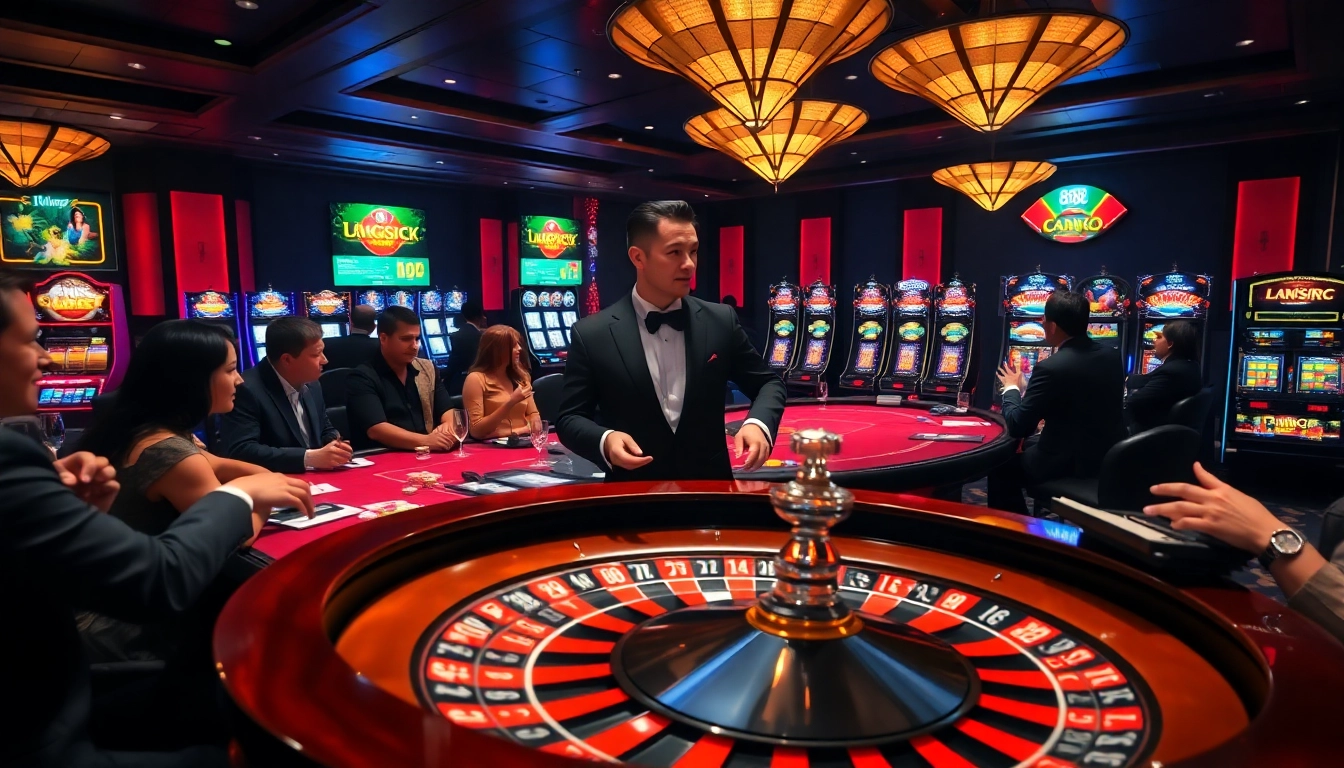 Experience the thrill of King88 Casino with players at a blackjack table.