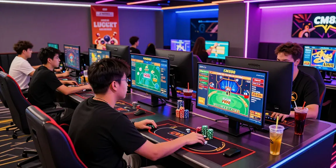 Players enjoying exciting CM888 online gaming experience with vibrant atmosphere.