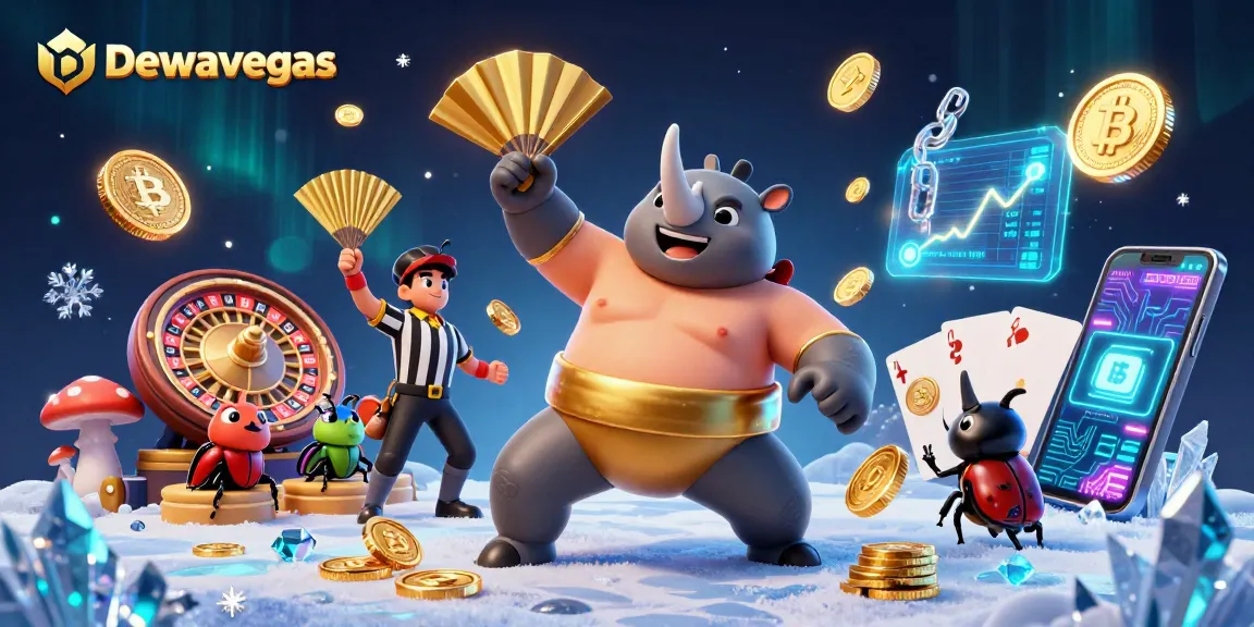 Dewavegas live casino scene with 3D beetle characters, vibrant elements, and dynamic casino action