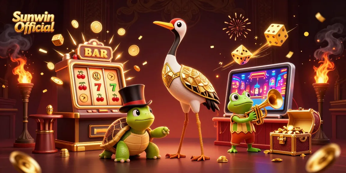 Spin to win at Sunwin Official with vibrant casino characters and explosive game elements!