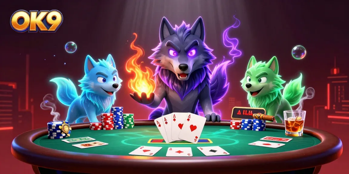 Experience high-stakes gaming at OK9, where poker excitement meets ghostly thrill.