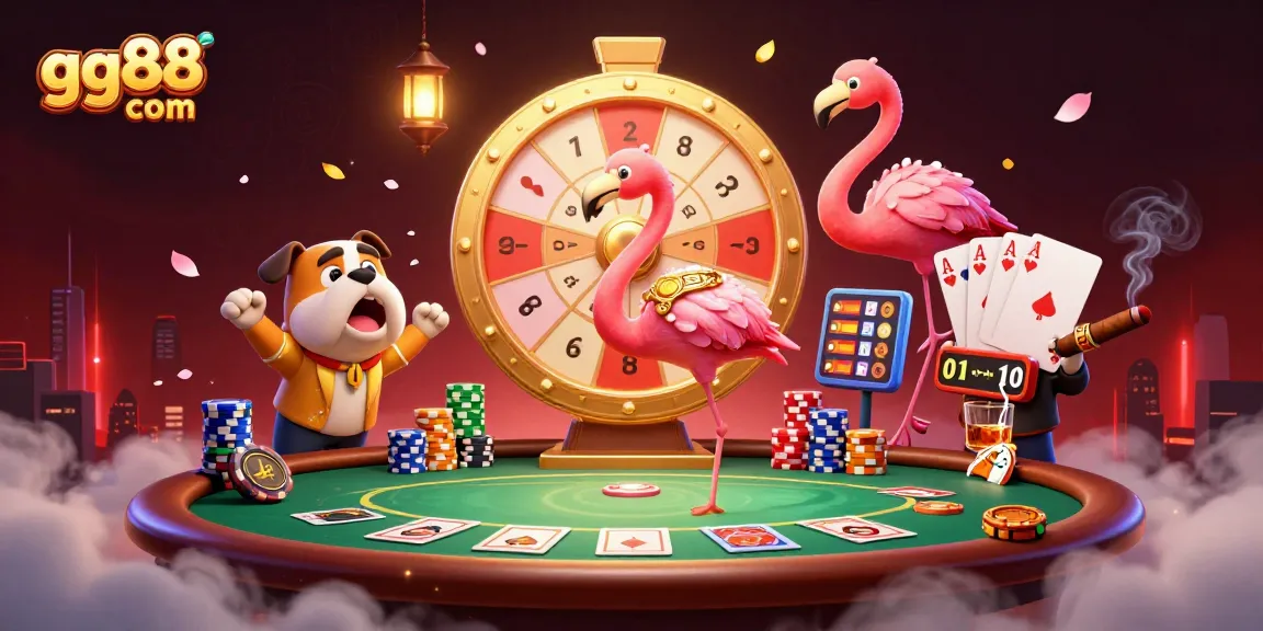 Engage with gg88 com's exciting gaming environment as colorful characters celebrate wins and reveal prizes.