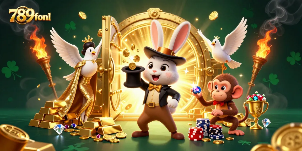 Experience winning moments at 789fonl with a magician rabbit revealing treasures and excitement!