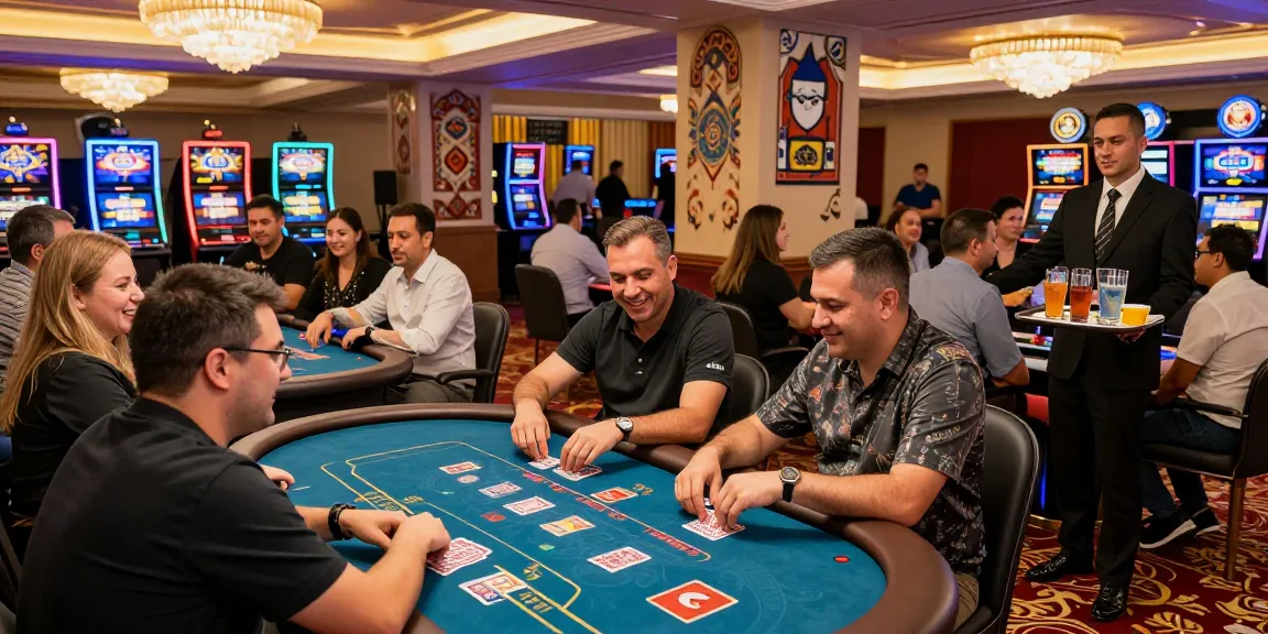Enjoy vibrant turkish casino guest posts showcasing diverse players at gaming tables in a lively atmosphere.
